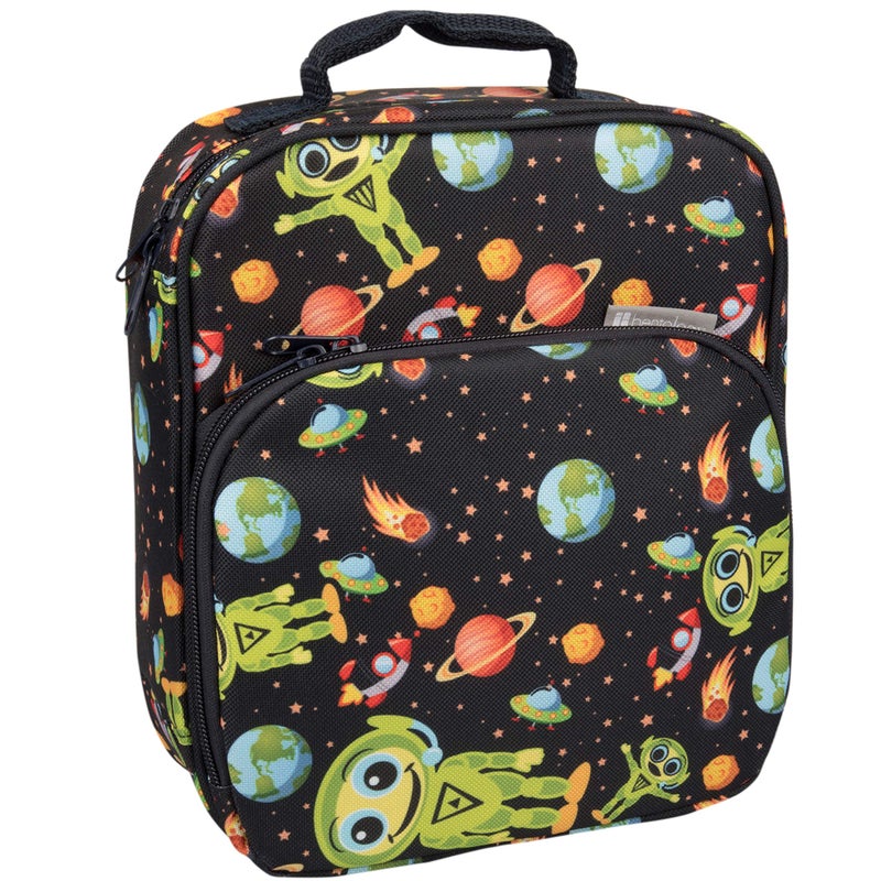 Bentology Lunch Bag and Box Set for Boys, 9 Pieces Total - Kids Insulated Lunchbox Tote, Bento Box, 5 Containers and Ice Pack - Alien - Image 5